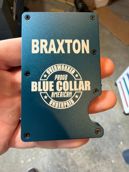 Custom Engraved Aluminum Wallet