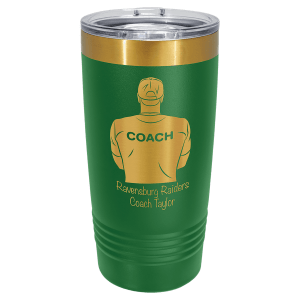 Custom Engraved Polar Camel 20 oz. Bright Gold ION-Plated Ringneck Tumbler