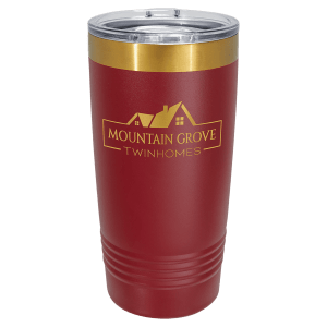 Custom Engraved Polar Camel 20 oz. Bright Gold ION-Plated Ringneck Tumbler