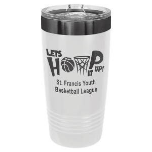 Custom Engraved 20oz Polar Camel Ringneck Tumbler Ghost Black ION-Plated